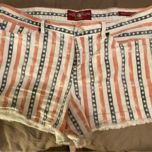 Lucky brand boardwalk shorts size 14/32 denim American flag